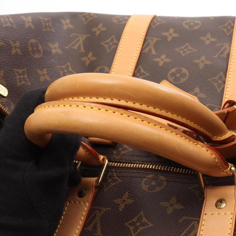 LOUIS VUITTON Brown Monogram Leather Keepall 45 Boston Bag - Picture 11 of 14